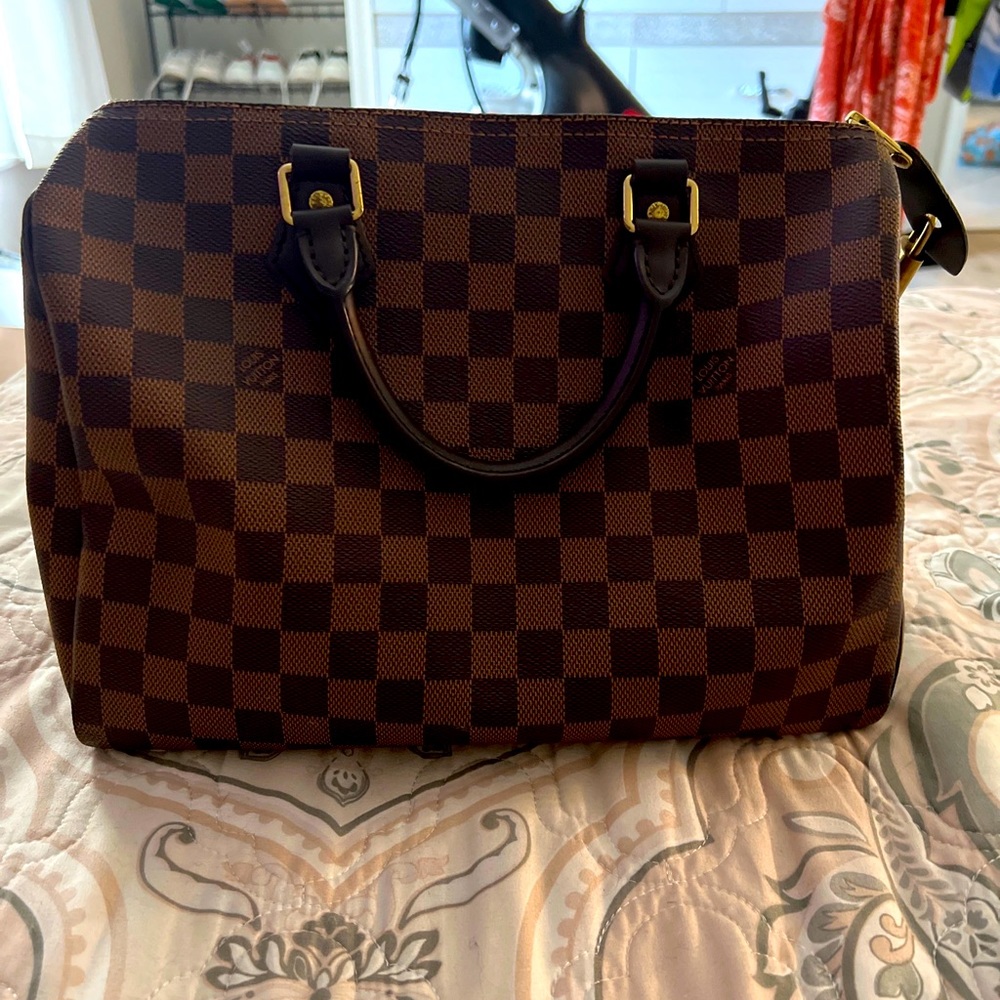 Pre owned authentic Louis Vuitton Speedy 30 Damien Ebene